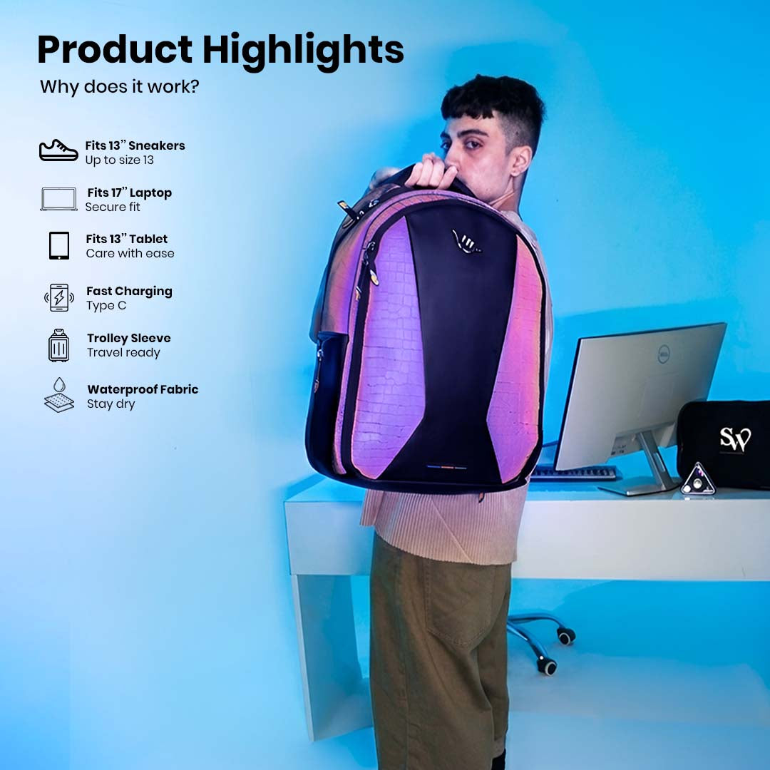 Sneakpack - Croco Glow